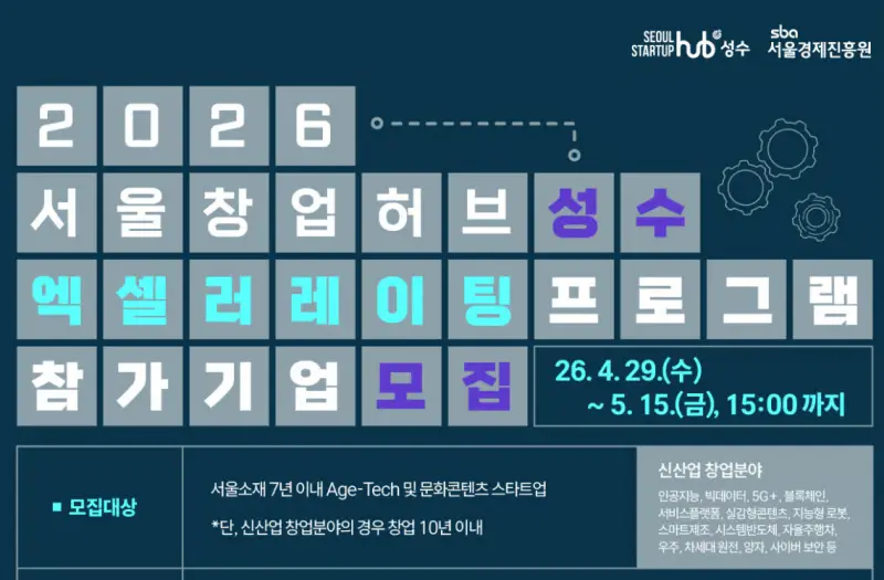 초고령사회와 K-콘텐츠의 교차점…서울창업허브 성수, 미래형 스타트업 육성 거점 부상